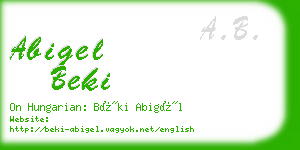 abigel beki business card